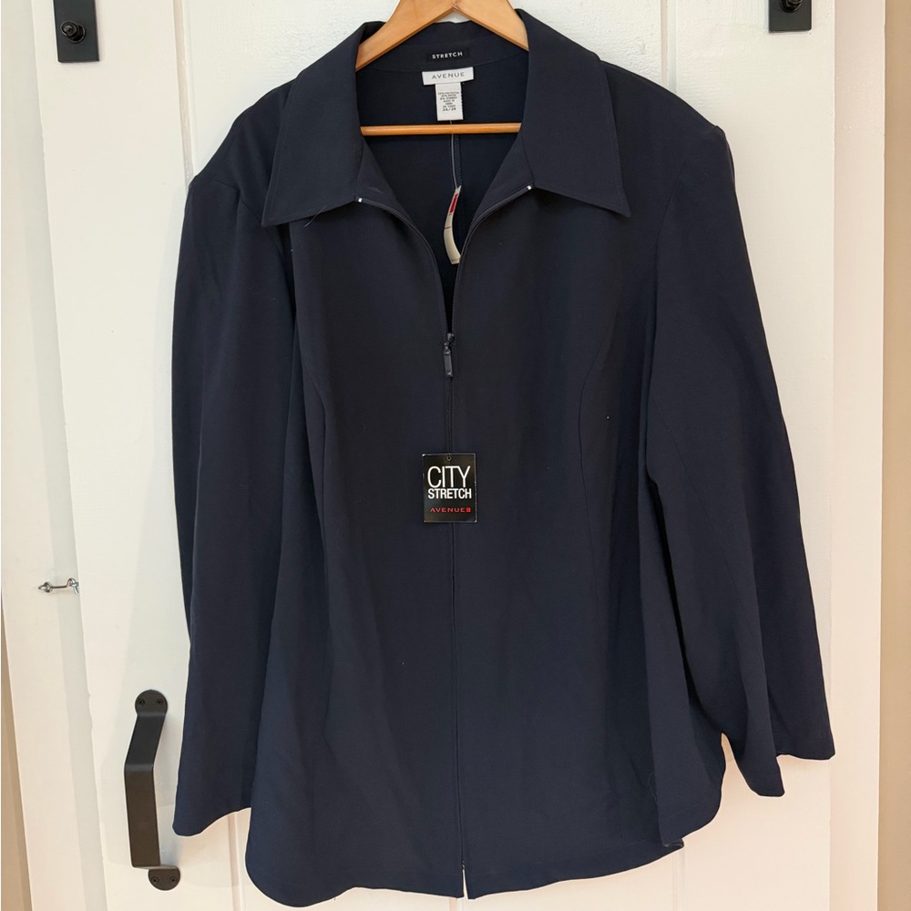 Avenue Deep Blue Athletic Jacket